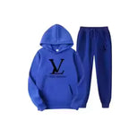 Men's Hooded Sweatshirt and Pants 2-Piece Set