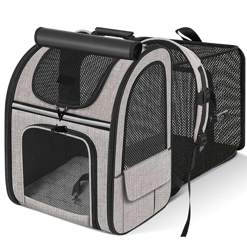 Expandable Breathable Mesh Pet Carrier Backpack for Cats