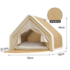 Solid Wood Enclosed Cat Villa Sisal Scratcher All Season