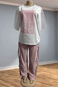 Women's Dashiki African Short Sleeve Top and Pants 2-Piece Set