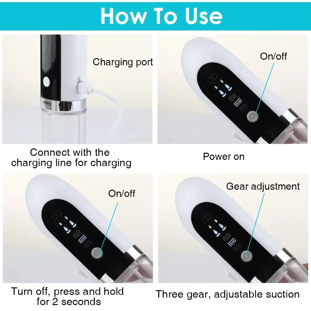 Electric Blackhead Remover Pore Vacuum Facial Cleaner