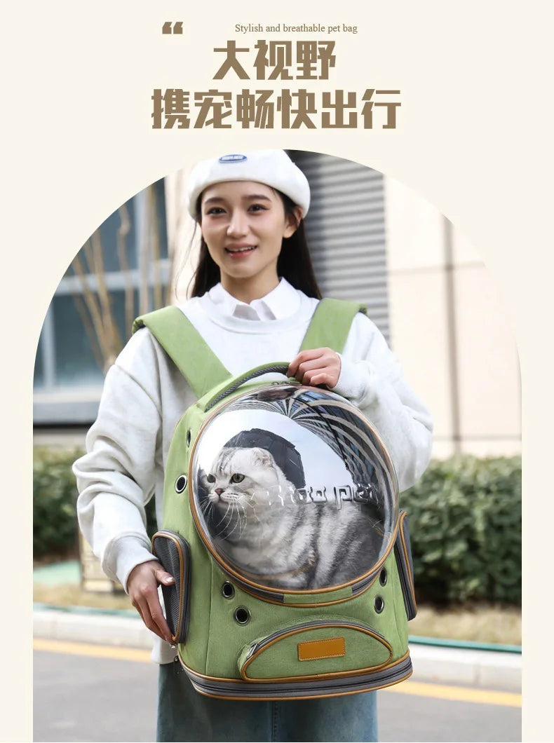 Panoramic Space Capsule Pet Carrier Backpack for Cats Dogs