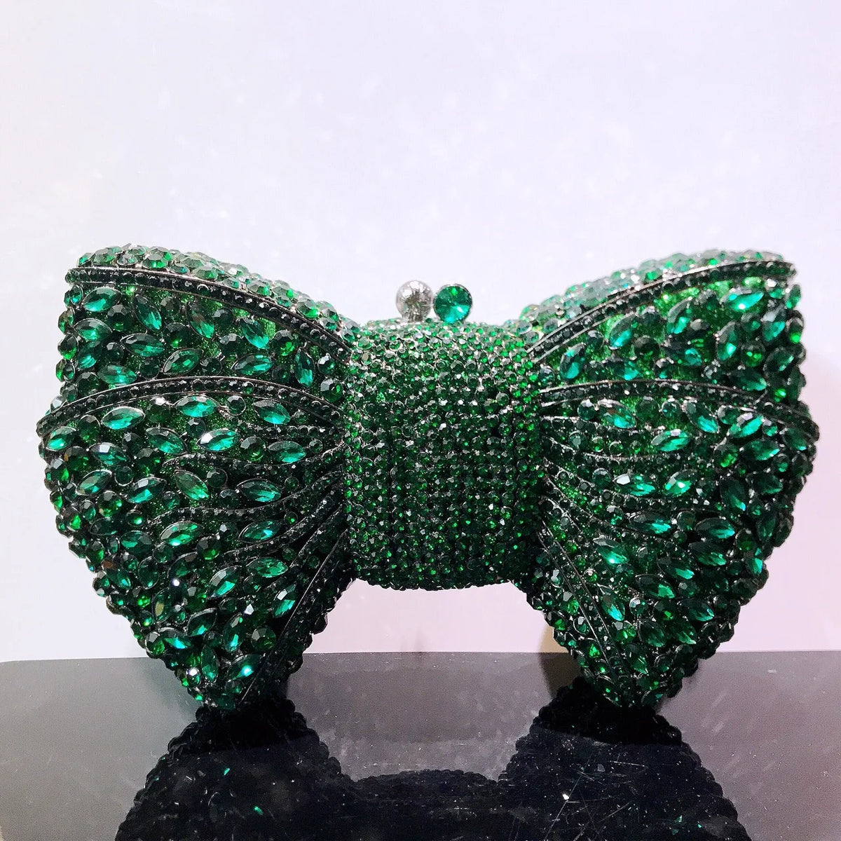 Women's Luxury Rhinestone Bow Wedding Evening Clutch Bag