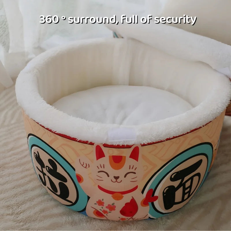 Warm Soft Pet Nest Bed Cushion for Cats Dogs