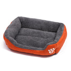 Soft Square Dog Sofa Warm Washable Pet Bed