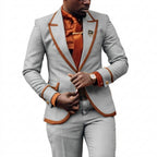 Men's Elegant Slim Fit 2-Piece Suit Set