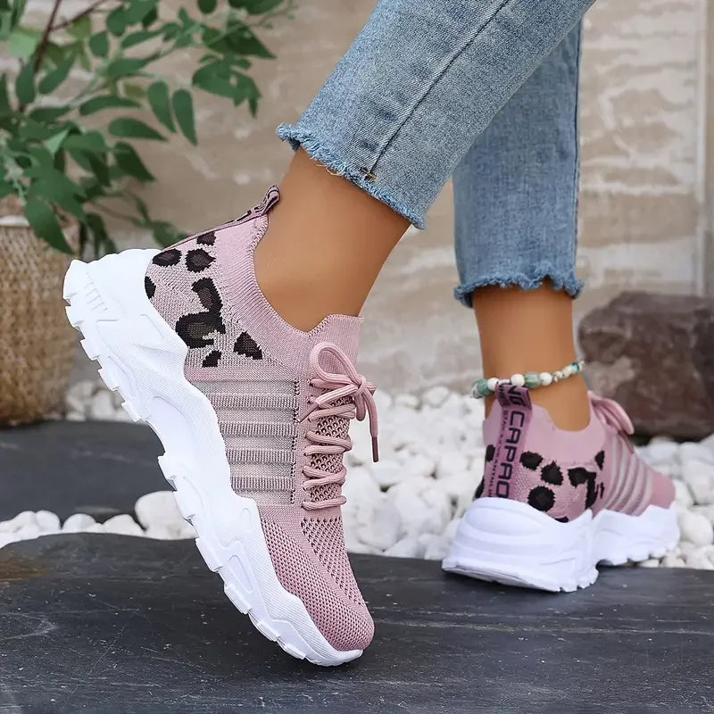 Women's Leopard Print Slip-On Canvas Sneakers