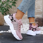 Women's Leopard Print Slip-On Canvas Sneakers