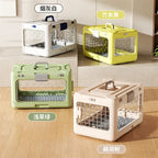 Portable Folding Transparent Travel Pet Carrier Suitcase for Cats Dogs
