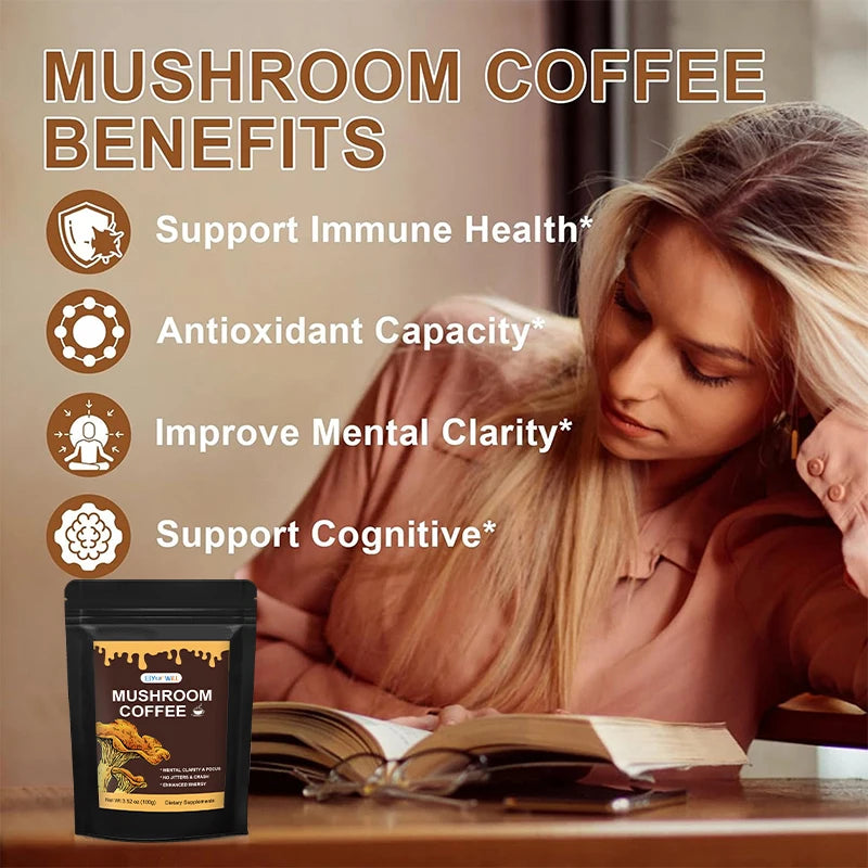 Lion's Mane and Turkey Tail Energy Support Mushroom Coffee