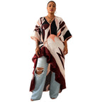 Women's African Asymmetric Dashiki Maxi Dress