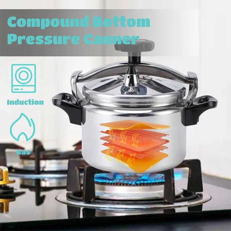 Aluminum Stovetop Pressure Cooker with Safety Lock for Gas Stove