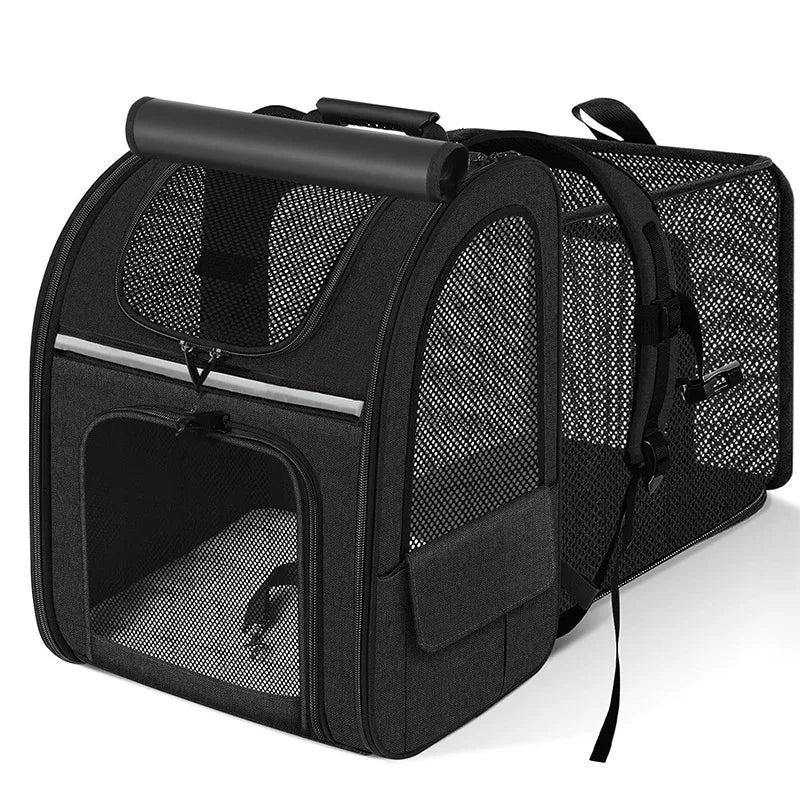 Expandable Breathable Mesh Pet Carrier Backpack for Cats