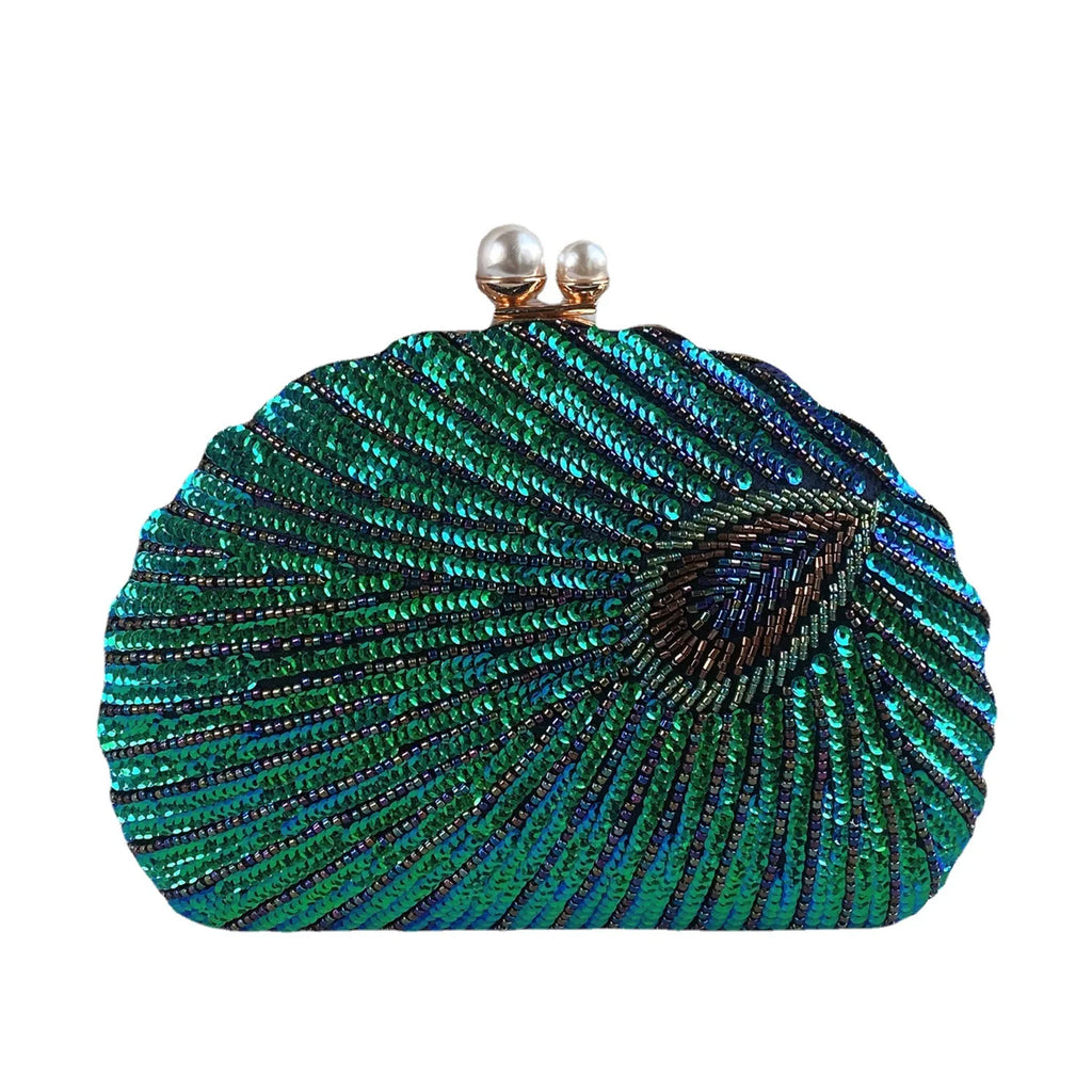 Women's Luxury Beaded Embroidery Evening Clutch Bag