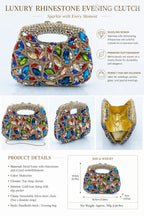 Women's Luxury Rhinestone Top Handle Evening Clutch Bag