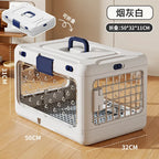 Portable Folding Transparent Travel Pet Carrier Suitcase for Cats Dogs