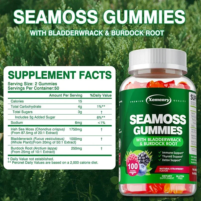 Sea Moss Thyroid and Joint Health Support Dietary Supplement Gummies
