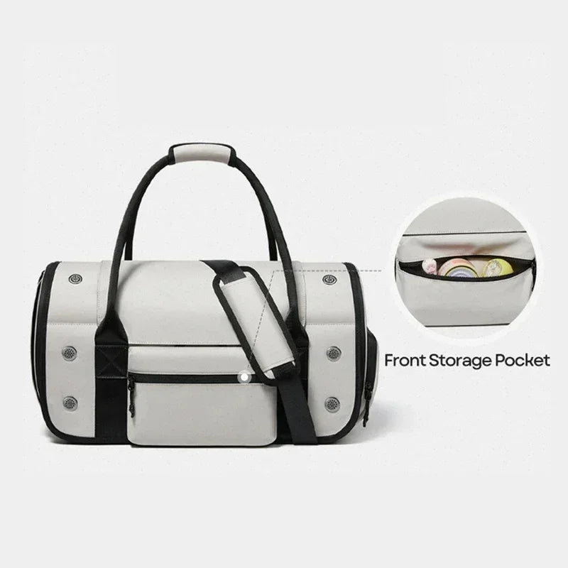 Collapsible Breathable Pet Crossbody Travel Carrier Bag for Dogs Cats