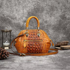 Women's Crocodile Pattern Cowhide Leather Handbag Tote Bag M228