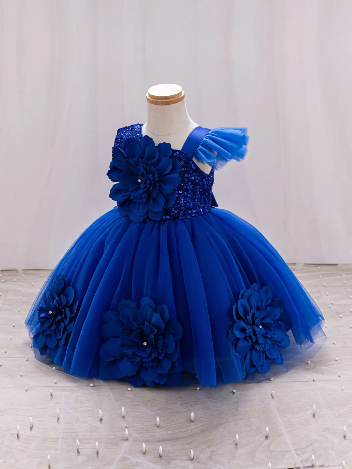 Girls' Butterfly Mesh Ball Gown Party Dress