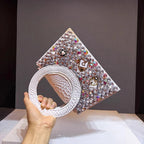 Women's Fashion Rhinestone Minaudiere Crossbody Handbag