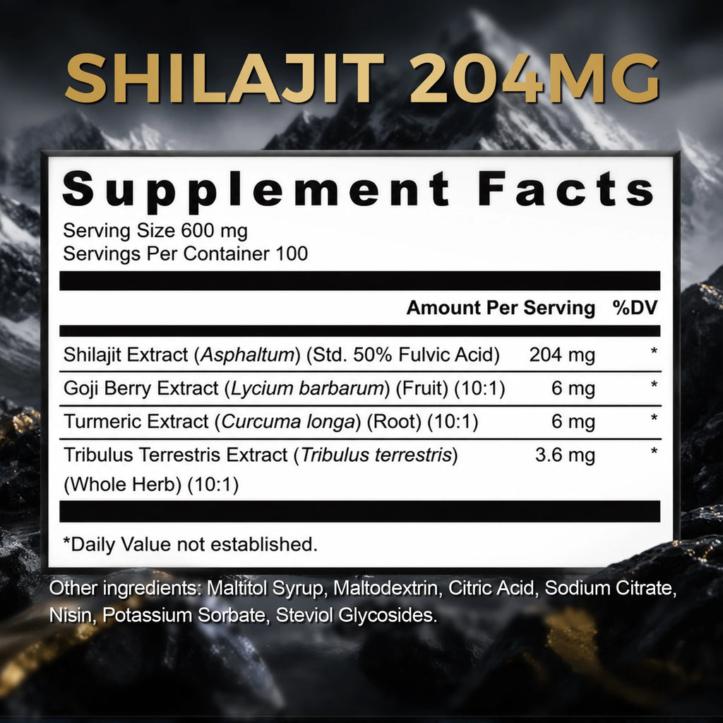 Shilajit Energy & Cognitive Support Dietary Supplement Resin