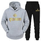King & Queen Couple Hoodie and Jogger Pants Set