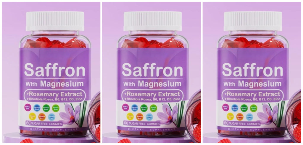 Saffron Mood and Sleep Support Dietary Supplement Gummies