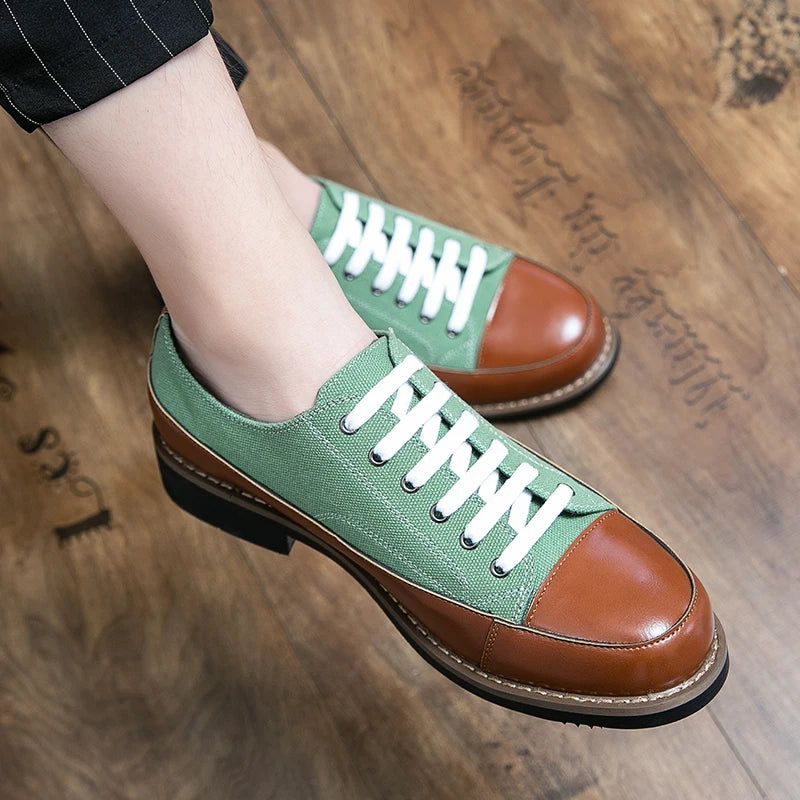 Men's Casual Lace-Up Platform Oxford Loafers