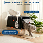 Enclosed Stainless Steel Cat Litter Box for Cats