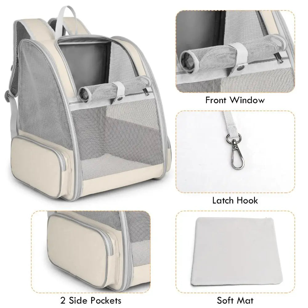 Large Capacity Pet Backpack Carrier for Cats Dogs