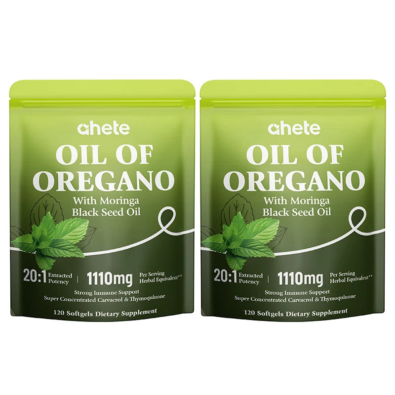 Oil of Oregano with Moringa Black Seed Oil Dietary Supplement Softgels