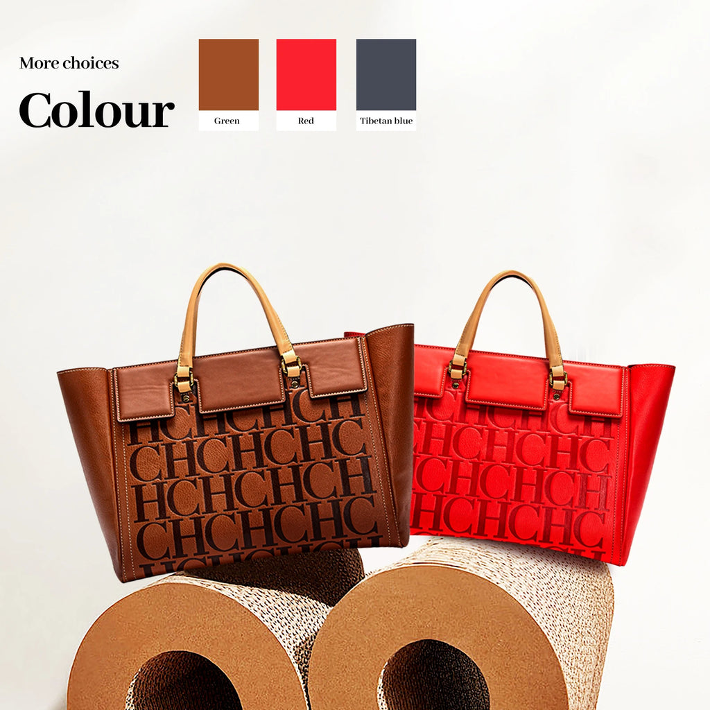 Women's Embossed Large Capacity Business Handbag