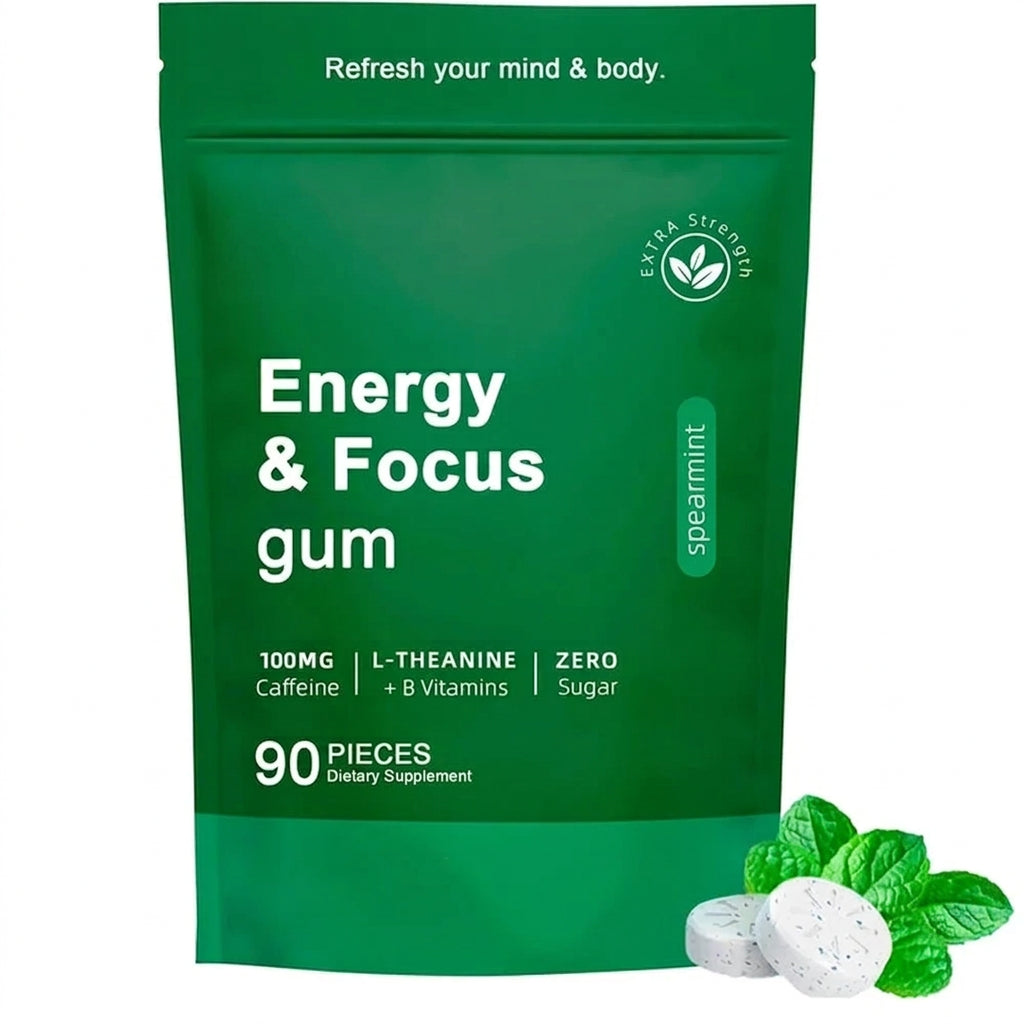 Energy and Focus Green Coffee Bean Caffeine L-Theanine Chewable Tablets