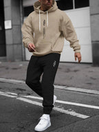 Men's Hooded Pullover and Sweatpants Two-Piece Set