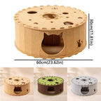 Multi-Hole Felt Cat Tunnel House Scratching Board