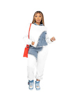 Women's African Patchwork Top and Pants Two-Piece Set