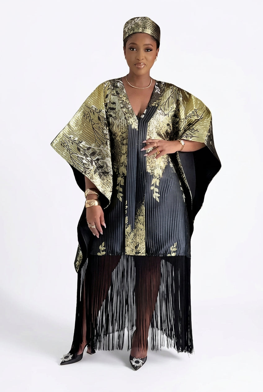 Women's African Traditional Evening Gown Maxi Dress