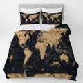 Vintage World Map Duvet Cover Set with Pillowcases