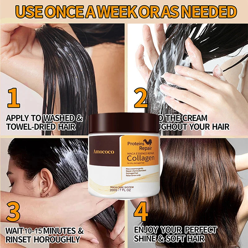 Protein Collagen Hair Mask for Dry Damaged Hair 6.8 fl oz