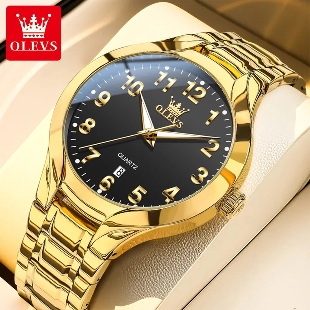 Men's Quartz Stainless Steel Watch with Calendar