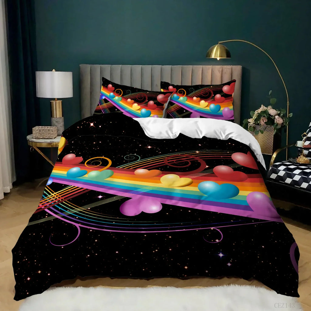 Rainbow Pride Duvet Cover Set with Pillowcases