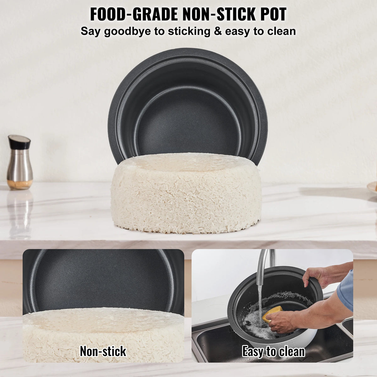 Commercial Electric Rice Cooker with Aluminium Nonstick Inner Pot
