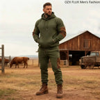 Men's Waffle Suede Hoodie and Joggers Two-Piece Set