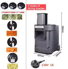 Commercial Electric 3-in-1 Vegetable Chopper and Food Processor