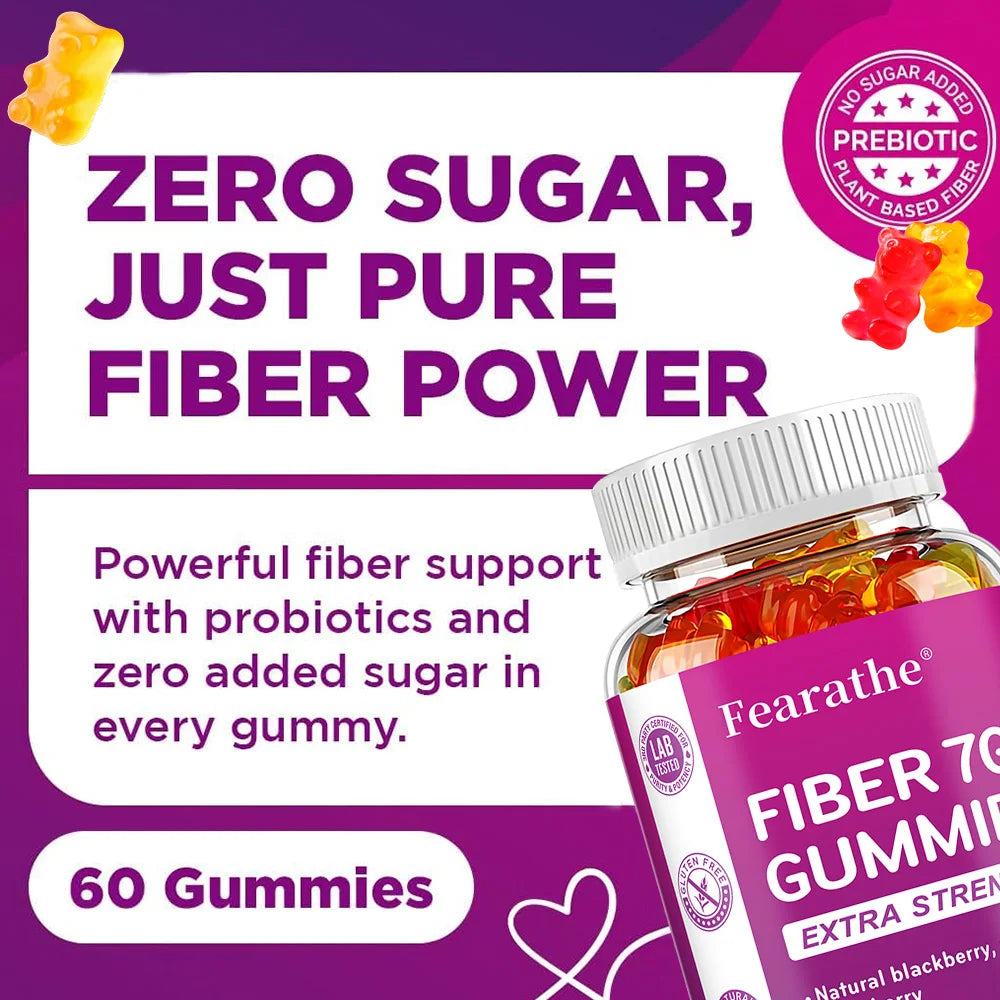 Prebiotic Fiber Digestive Health Support Dietary Supplement Gummies