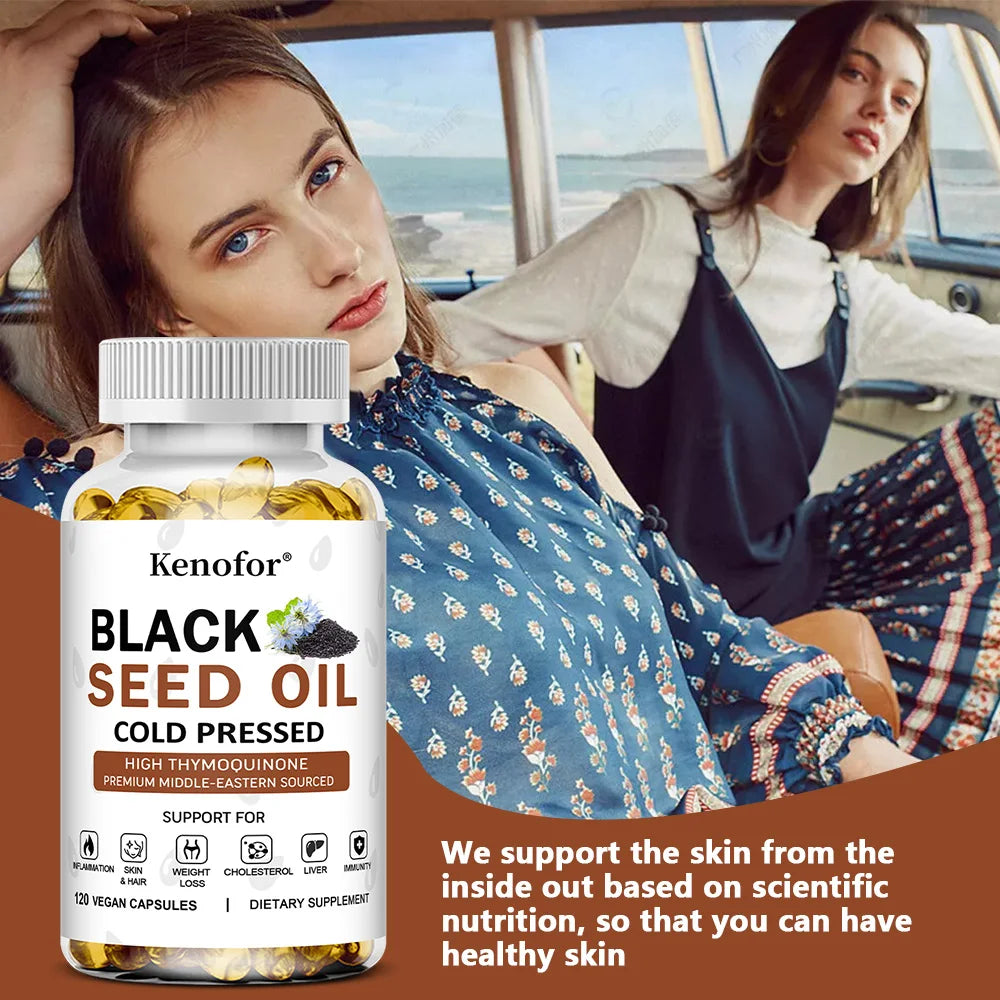 Black Seed Oil Immune Support Dietary Supplement Capsules