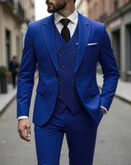 Men's Classic Slim Fit 3-Piece Suit Set