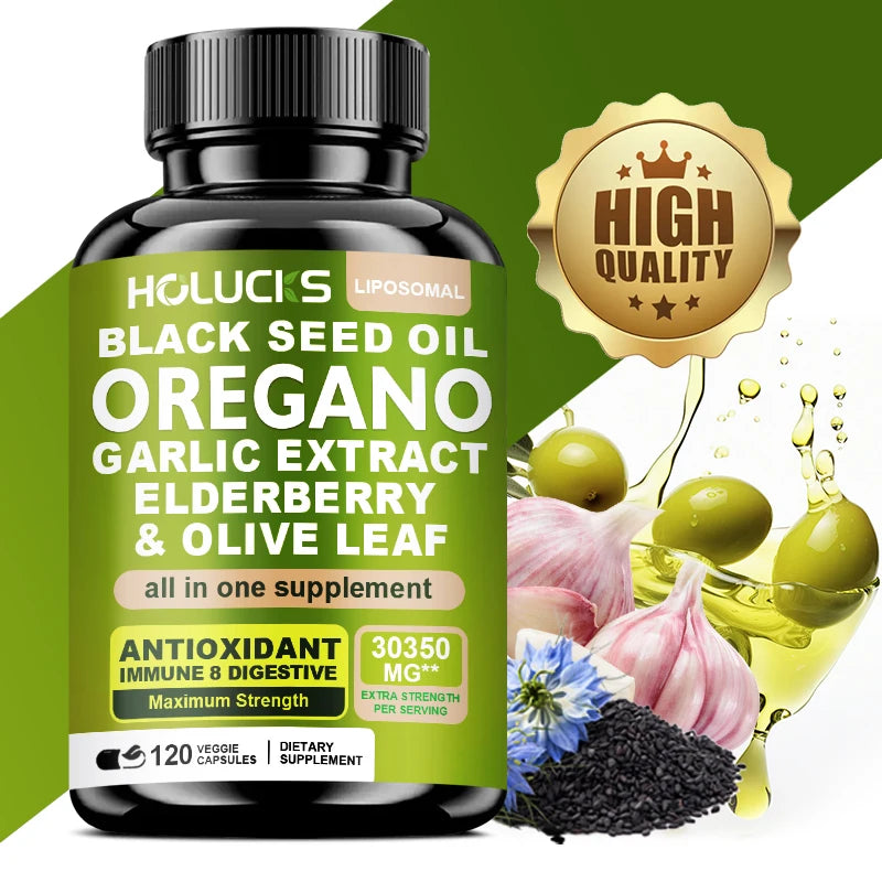 Oregano Oil Black Seed Oil Capsules Immune Digestive Support