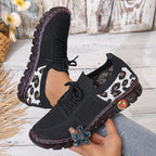 Women's Mesh Breathable Lace-Up Walking Sneakers A666